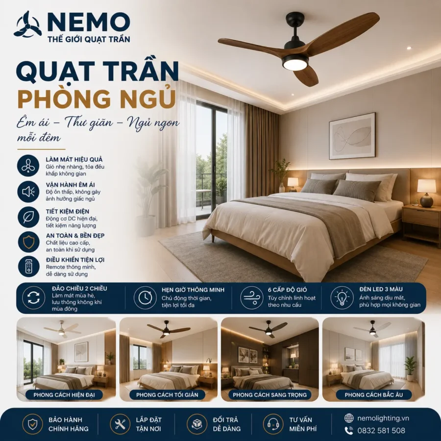Quạt Trần Phòng Ngủ